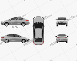 Toyota Yaris TH-spec sedan 2018 car clipart