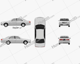 Toyota Crown Royal Saloon 2001 car clipart