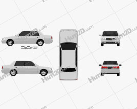 Toyota Crown Comfort 1995 car clipart