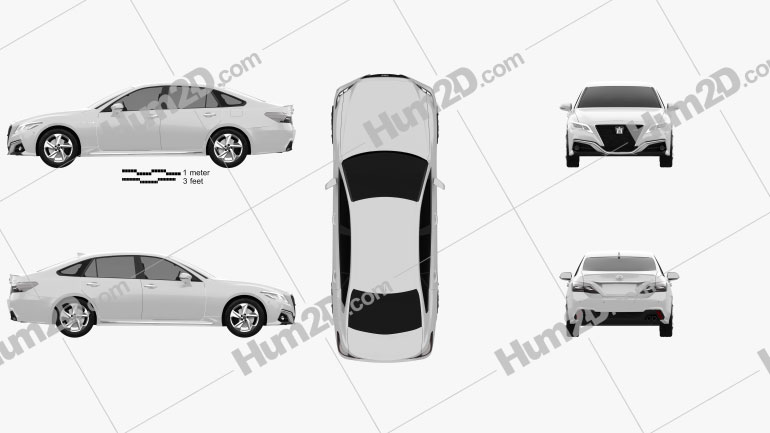 Toyota Crown RS Advance 2018 car clipart
