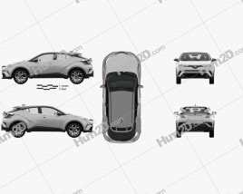 Toyota C-HR com interior HQ 2017 car clipart