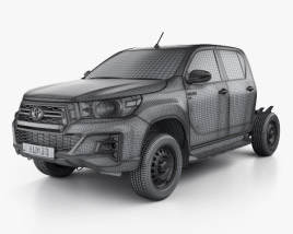 Toyota Hilux Double Cab Chassis SR 2021 car clipart