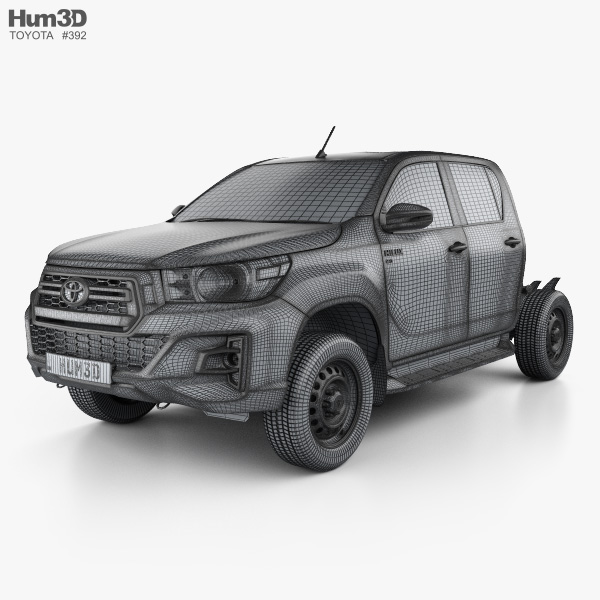 Toyota Hilux Double Cab Chassis SR 2021 car clipart