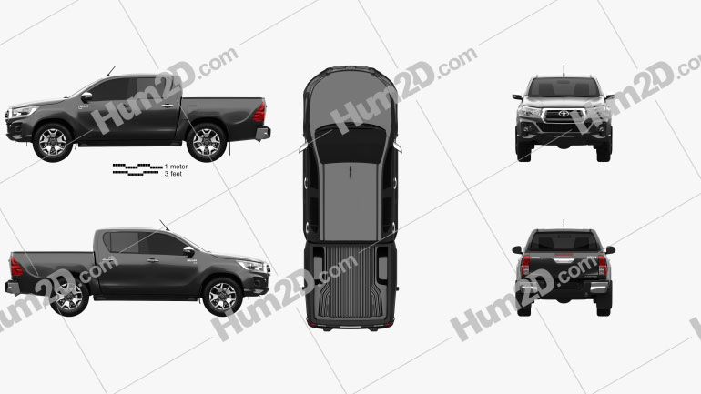 Download Toyota Hilux Double Cab L-edition 2019 Clipart and ...