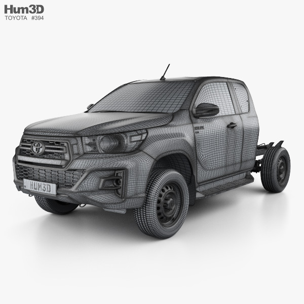 Toyota Hilux Cabina extra Chassis SR 2019 3D model