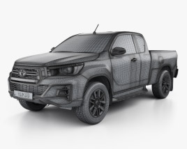 Toyota Hilux Extra Cab Raider 2022 car clipart