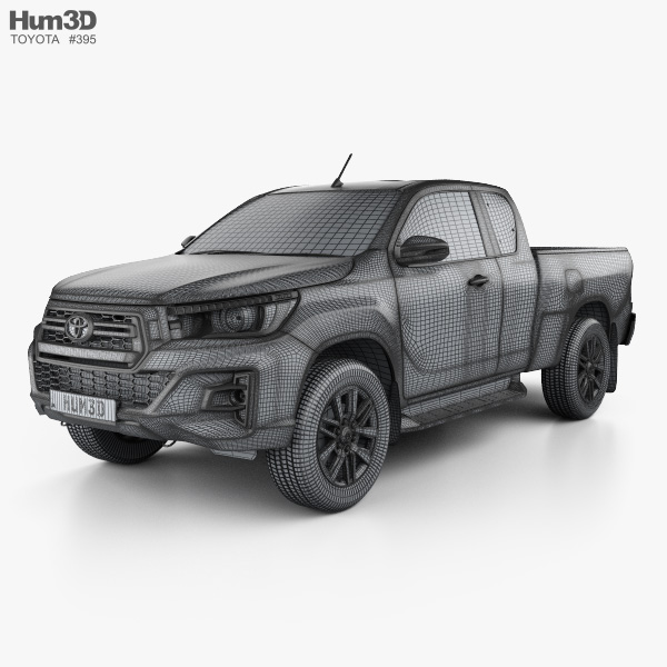 Toyota Hilux Extra Cab Raider 2022 3D model