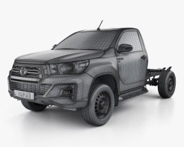 Toyota Hilux Single Cab Chassis SR 2021 car clipart