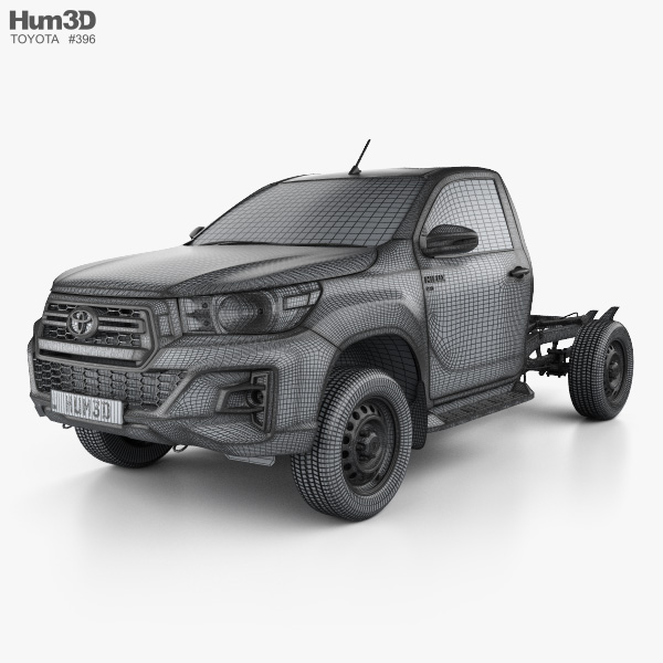 Toyota Hilux Single Cab Chassis SR 2021 car clipart