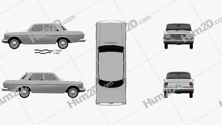 Toyota Crown 1962 car clipart