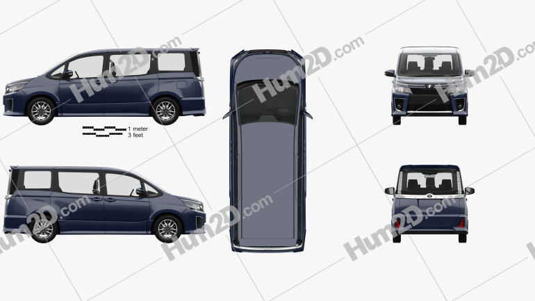 Toyota Voxy ZS with HQ interior 2014 clipart