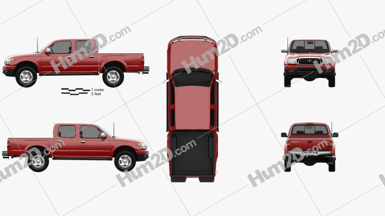 Toyota Tacoma Double Cab Limited 2001 Blueprint
