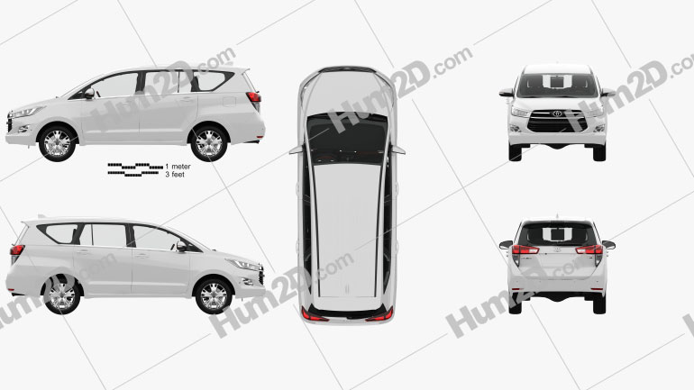 Toyota Innova with HQ interior 2016 clipart