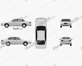 Toyota Avalon 1995 car clipart