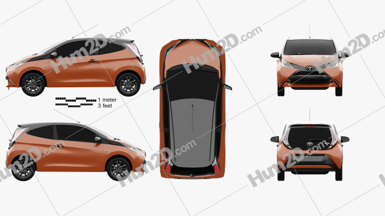 Toyota Aygo x-cite de 3 portas 2014 PNG Clipart