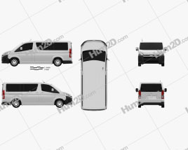 Toyota Hiace Passenger Van L1H1 Deluxe 2019 clipart