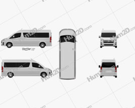 Toyota Hiace Passenger Van L2H2 GL 2019 clipart