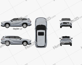 Toyota Highlander Platinum 2020 car clipart
