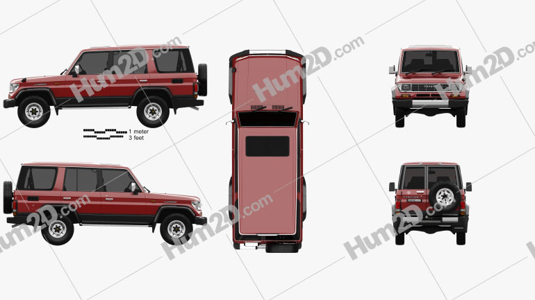 Toyota Land Cruiser Prado Station Wagon SX 1993 car clipart