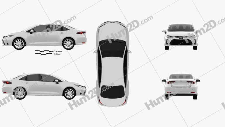 Toyota Corolla Altis 2020 car clipart