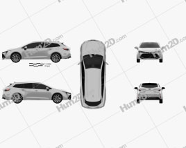 Toyota Corolla Touring Sports Hybrid 2019 car clipart