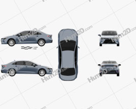 Toyota Corolla XLE US-spec sedan 2019 car clipart