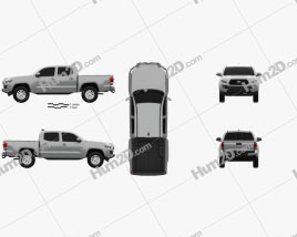 Toyota Tacoma Double Cab Short Bed SR5 2014 car clipart
