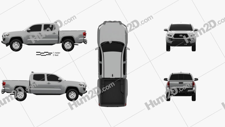 Toyota Tacoma Doppelkabine Kurzes Bett SR5 2014 car clipart