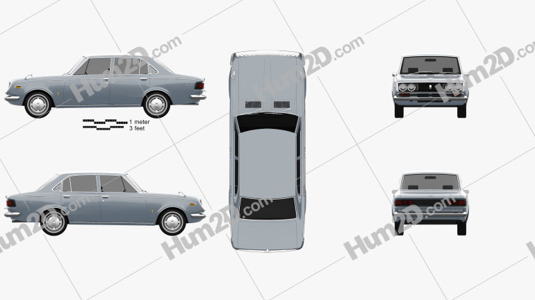 Toyota Mark II sedan 1968 car clipart