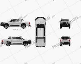 Toyota Hilux Cabina dupla Rugged 2020 car clipart