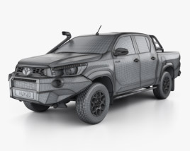 Toyota Hilux Double Cab Rugged X 2023 car clipart
