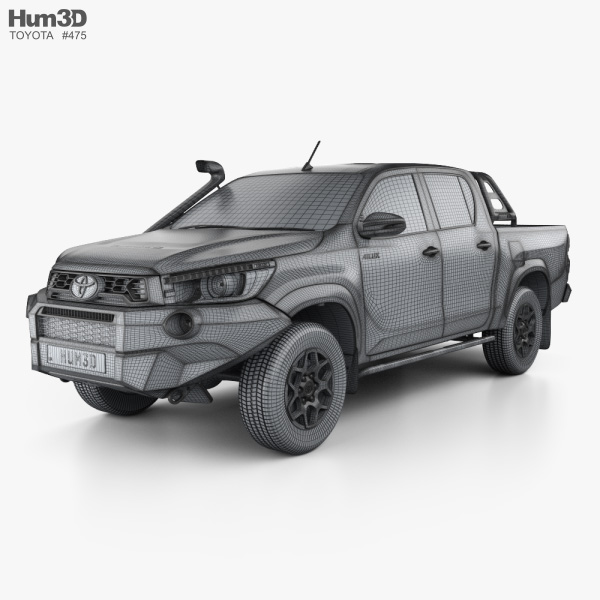 Toyota Hilux Double Cab Rugged X 2023 car clipart