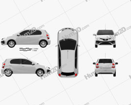 Toyota Etios hatchback 2019 car clipart