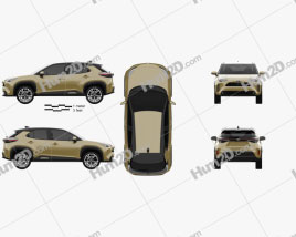 Toyota Yaris Cross Hybrid 2020 car clipart