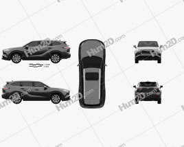 Toyota Highlander XLE 2020 car clipart