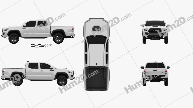Toyota Tacoma Doppelkabine TRD Pro 2020 car clipart