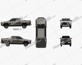 Toyota Hilux Cabina dupla Invincible 2020 car clipart
