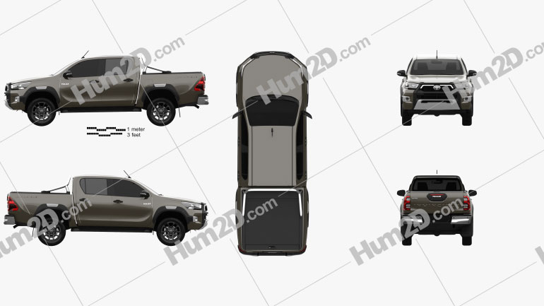 Toyota Hilux Double Cab Invincible 2020 PNG Clipart