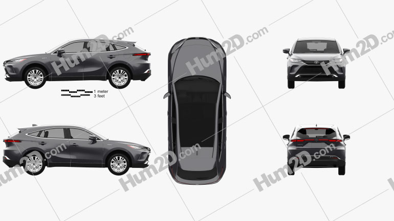 Toyota Venza Limited 2021 car clipart