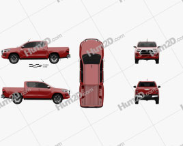 Toyota Hilux Cabina dupla 2020 car clipart
