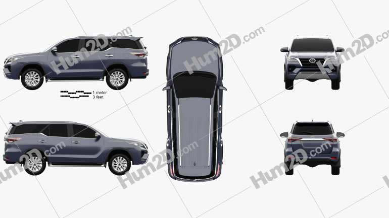Toyota Fortuner 2020 car clipart