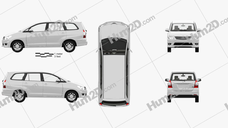 Toyota Innova with HQ interior 2011 clipart