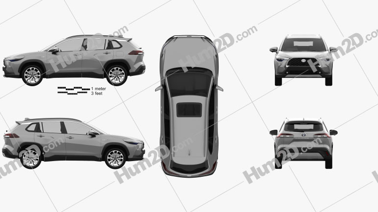 Toyota Corolla Cross 2020 car clipart