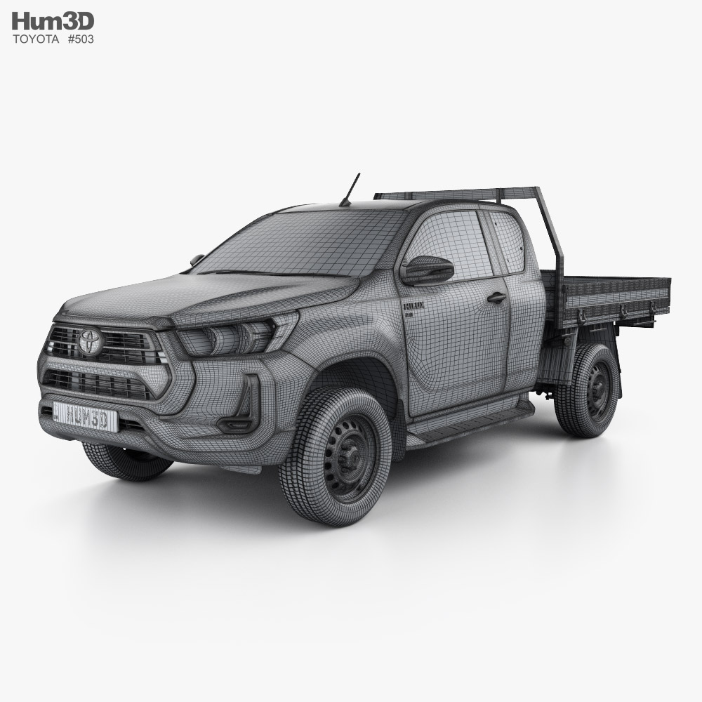 Toyota Hilux Extra Cab Alloy Tray SR 2023 car clipart