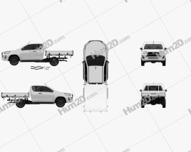 Toyota Hilux Cabina extra Chassis SR 2020 car clipart