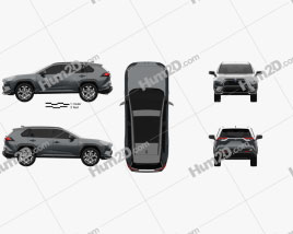 Toyota RAV4 PHEV 2020 car clipart