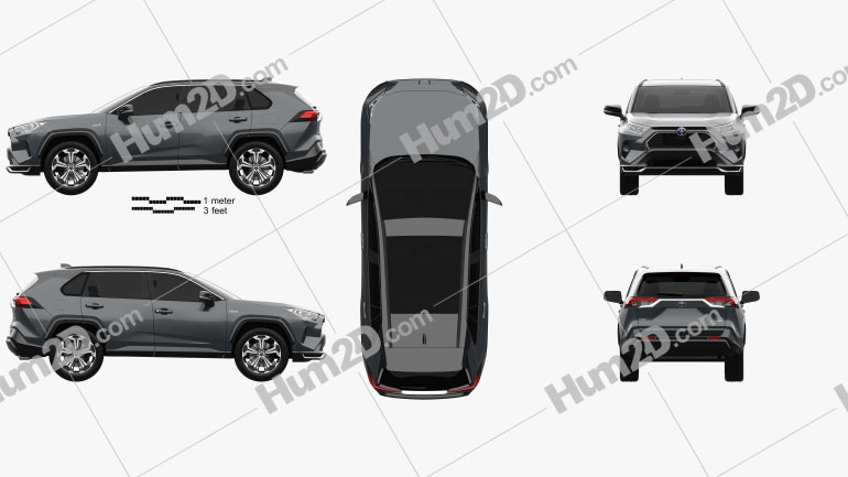 Toyota RAV4 PHEV 2020 car clipart