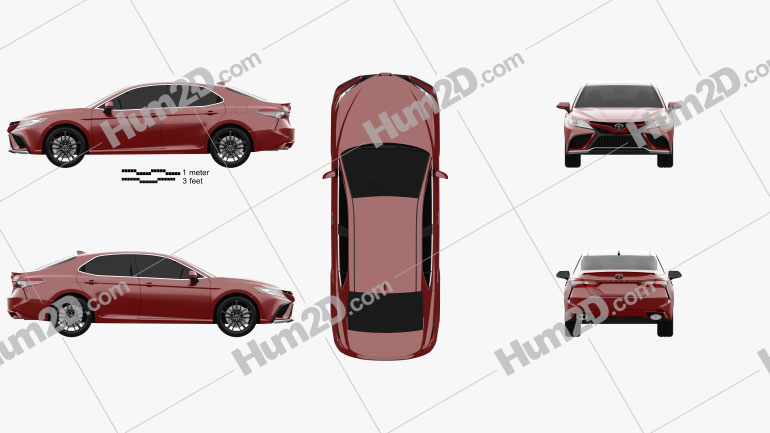 Toyota Camry XSE 2021 car clipart