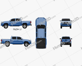 Toyota Tacoma Double Cab Short Bed Limited 2021 car clipart