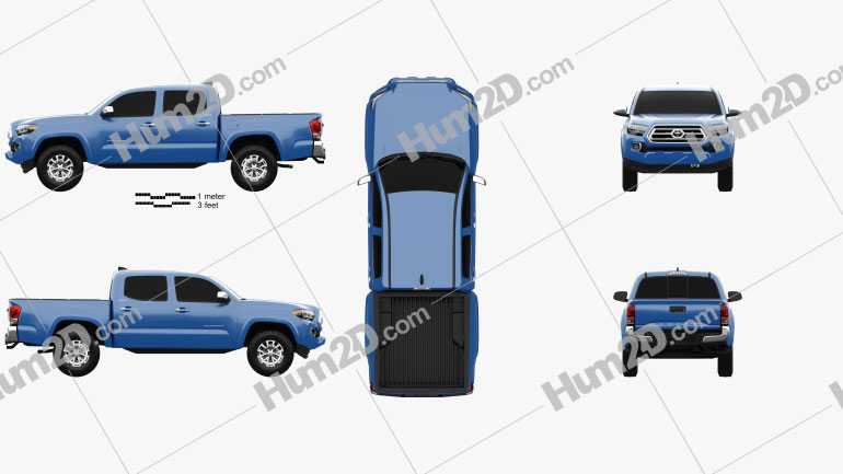 Toyota Tacoma Double Cab Short Bed Limited 2021 Blueprint